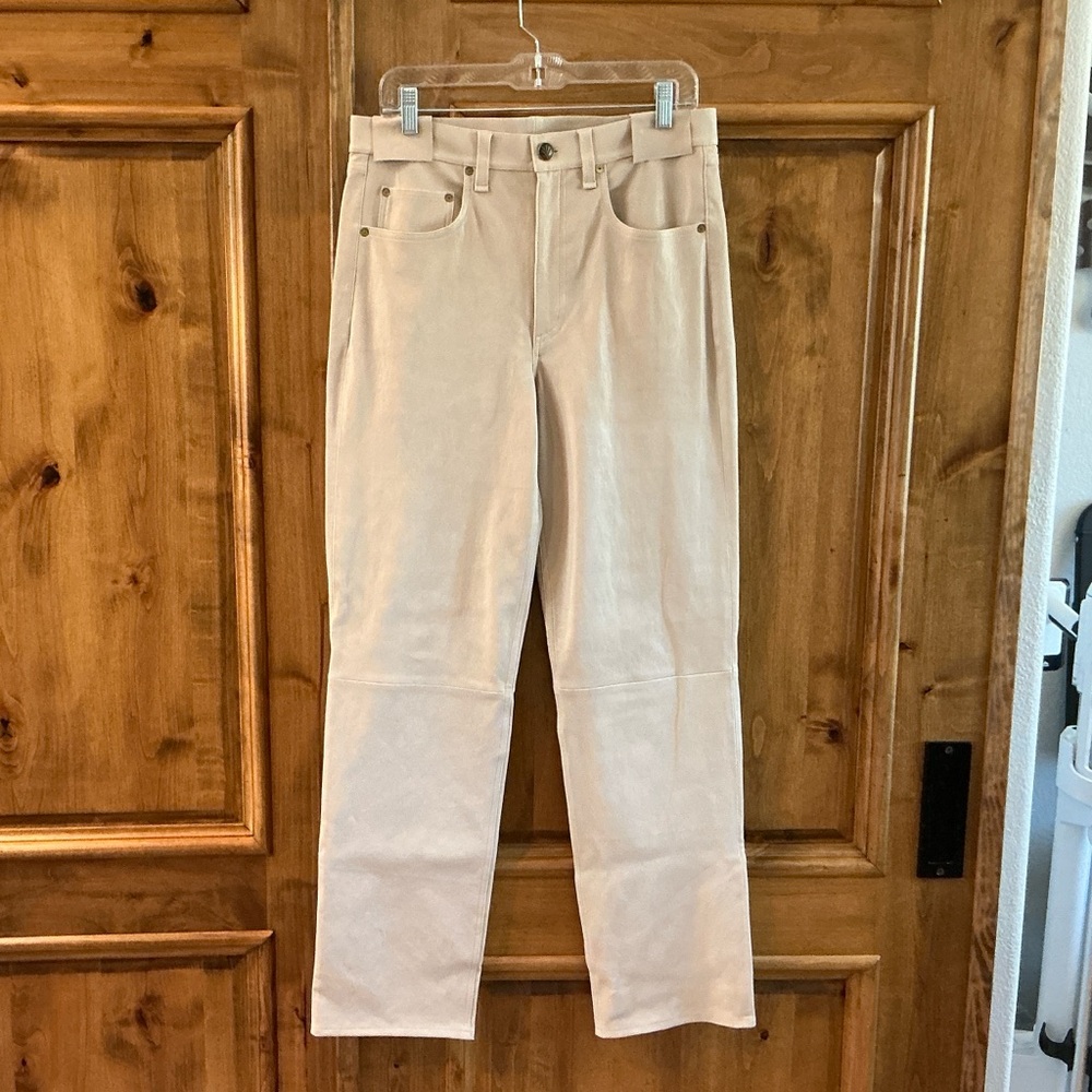 Rag & Bone Leather trousers
Harlow Leather Mid-Rise Straight Jeans